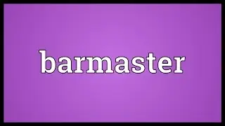 Barmaster Meaning