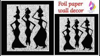 silver foil paper craft ideas | aluminum foil crafts |aluminum foil wall decor|craft angel's planet