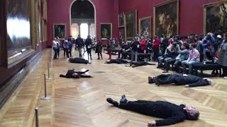 NGO stages protest in Louvre against museum's oil ties