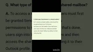 What type of permissions is a shared mailbox?