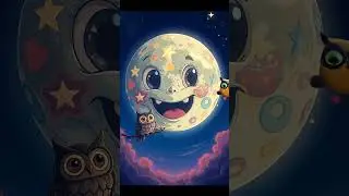 The Owl Who Painted the Moon 🎨🦉| 30s Cute Animal Animation