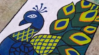 #peacock rangoli #