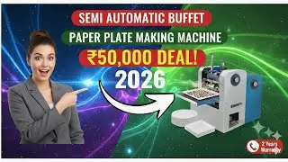 Semi Automatic BUFFET Paper Plate Making Machine Price Telugu | ₹50,000 Deal 2026