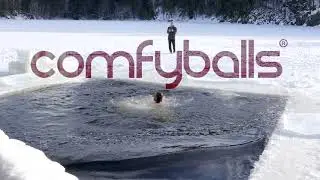 Comfyballs - two Comfy divers and... ONE. BIG. BLACK. HOLE. IN. THE. ICE.