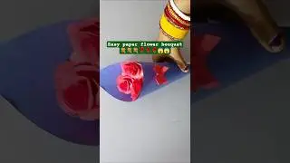 Easy paper rose flower bouquet | DIY Paper Flower Bouquet🌹💐😳😱😱 #bouquet#Rosebouquet#paperbouquet