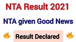 NTA Result 2021 | NTA given good news | ICAR Result Declared