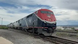 Amtrak 4 Goes By Fruita Colorado At A Railroad Crossing!