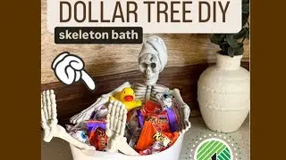 My most 🤯 VIRAL Dollar Tree DIY&rsquo;S! 💀 SKELETON BATH🛁#craft #diy #dollartree #hacks #decor #home