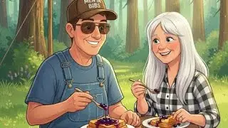 Homemade French Toast & Huckleberry Syrup 