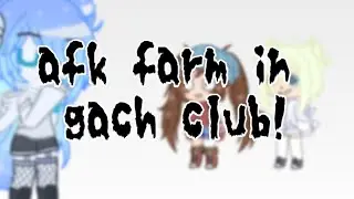 how to make gacha club afk farm //tutorial//with scarlett