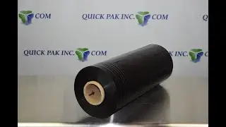 Wrapping a Pallet Using Black Stretch Film and Black Pallet Cover.
