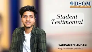 Student Testimonial- Saurabh Bhandari | #DSOM for digital marketing in Dehradun