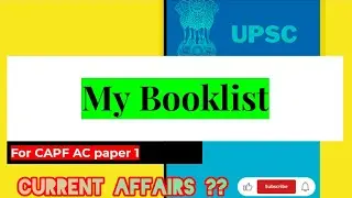 How I prepared for CAPF AC/ CDS/ CSE | Current Affairs | My booklist #upsc #cds #capfac #ssb