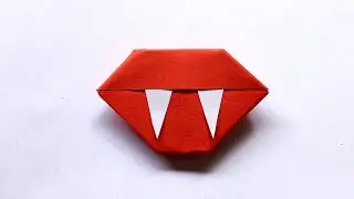 How to Make Origami Vampire Lips | Halloween Paper Crafts