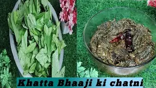 Khatta Bhaaji ki Chatni| South India dish| Telugu style recipe
