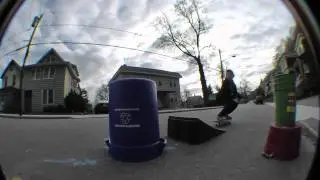 HUGE Ollie Over a Bin