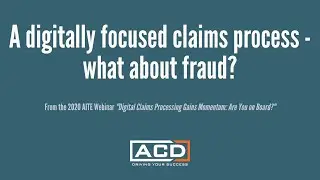 A digitally focused claims process - what about fraud?
