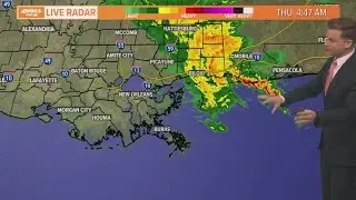 Most rain staying east of the area
