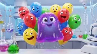 LIVE : Balloon characters slime mixing: lipstick swirl & jelly cube crunch #57