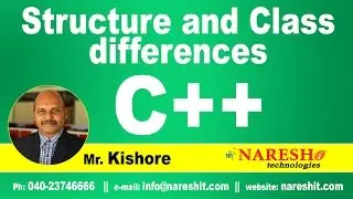 Structure and Class differences in C++ | C ++ Tutorial | Mr. Kishore