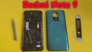 Mi Redmi Note 9 Как снять и поставить на место заднюю крышку