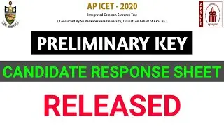 AP ICET 2020 EXAM QUESTION PAPER, PRELIMINARY KEY AND CANDIDATE RESPONSE SHEET RELEASED ||