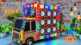 Mini Dj Truck Loading At-New home bycardboard dj truck making | mini dj setup |wala, dj box