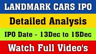 Landmark Cars IPO Analysis In Hindi / Land Mark Cars IPO /  Apply Or Not? #ipo #landmarkcarsipo