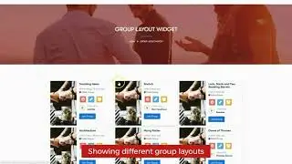 Reign BuddyPress Group Pages Widget Layout with elementor - Community Theme for WordPress