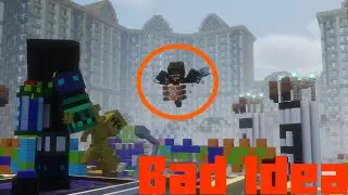 I spawned the Wither storm on Splatoon's Mahi-Mahi Resort map (In Minecraft)