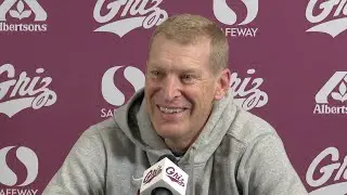 Montana football playoff press conference with coach Bobby Hauck, Hayden Harris and Nick Ostmo