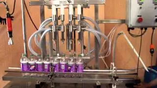 Semi-automatic overflow filling machine