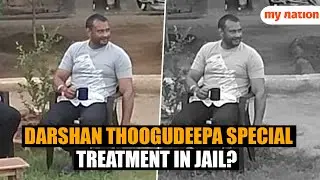 Special Treatment for Murder-Accused Actor Darshan Thoogudeepa? Viral Pic Sparks Controversy!