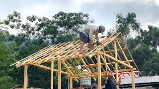 10- Day Journey To Build a Wooden Stilt House In The Middle Of The Forest // Wood Processing Project