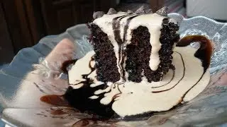 Coffee brownies with mousse in microwave by nains corner