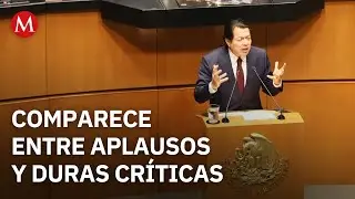 Mario Delgado comparece ante el Senado; lo increpa la oposici&oacute;n