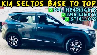 Kia Seltos Base to Top | DRL Headlights, Tail Lights, GT Alloys || 🔥