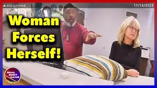 Belligerent Woman Makes Bold Advances, Attempts to Forcibly Kiss Male Staff!