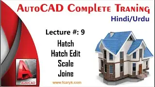 How to use Hatch, Hatch Edit, Scale and Join command in AutoCAD | AutoCAD commands complete training