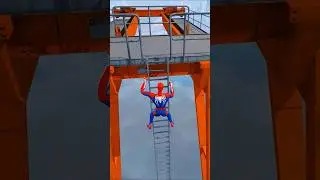 GTA 5 Spiderman Epic Stunt and Ragdolls (Euphoria Physics) #shorts