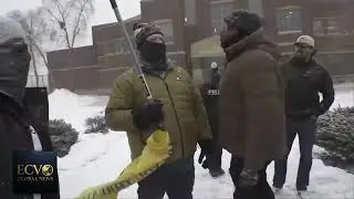 Protesters and law enforcement clash in Minneapolis amid unrest tied to federal immigration.