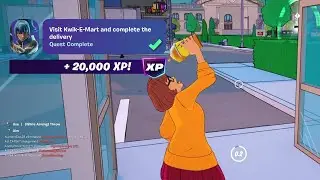 Visit Kwik-E-Mart and complete the delivery Fortnite, Find a Squishee Follow the rings back to Homer