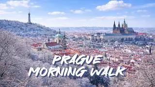 Prague Walking Tour 4K | Old Town to Prague Castle | Winter Morning Walk