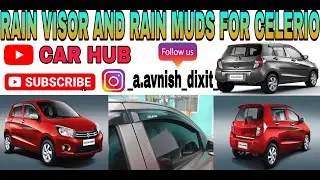 DOOR VISOR AND RAIN MUD GUARD FOR CELERIO || CAR HUB || FULL INSTALLATION VIDEO