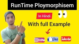 Run Time polymorphism in Java in Hindi