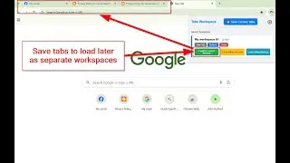 Chrome extension: Tabs Workspace - Save, Manage, and Load Tab Sessions