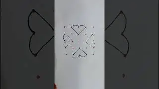 5*5 dots kolam # simple kolam # muggulu rangoli # flower kolam