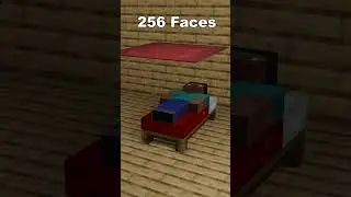 Minecraft Bed with Steve VS Realistic Sheet / Cloth simulation - Satisfying 1 Face vs 4096 Faces