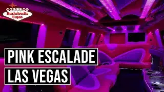 👉 Pink Escalade Limo Las Vegas from Bachelorette Vegas
