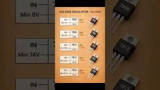 78XX Voltage Regulator IC Series Explained | Fixed Negative Voltage Regulators #shorts #electronic